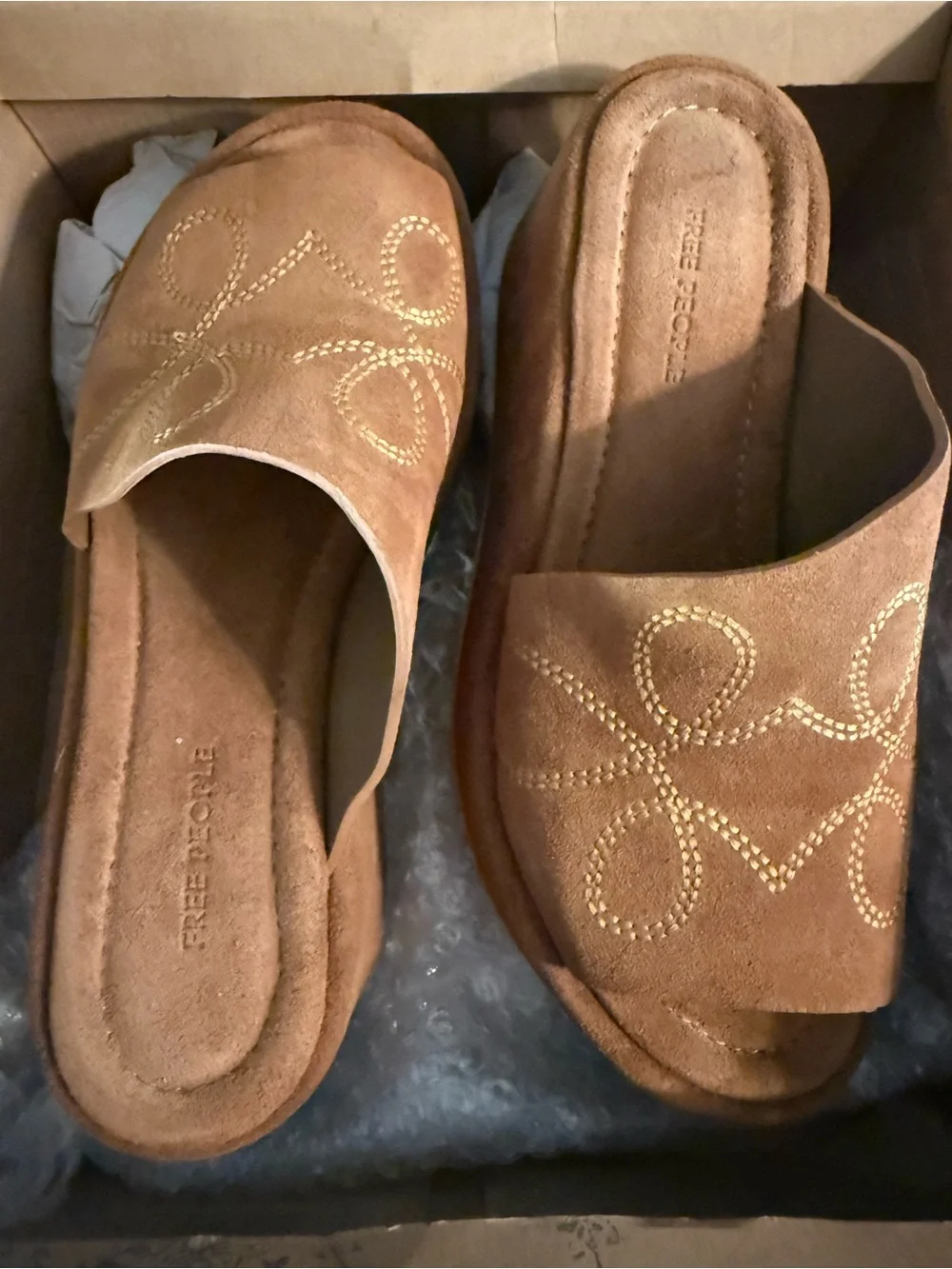 Free People Haven Flatform Suede Platform Sandals